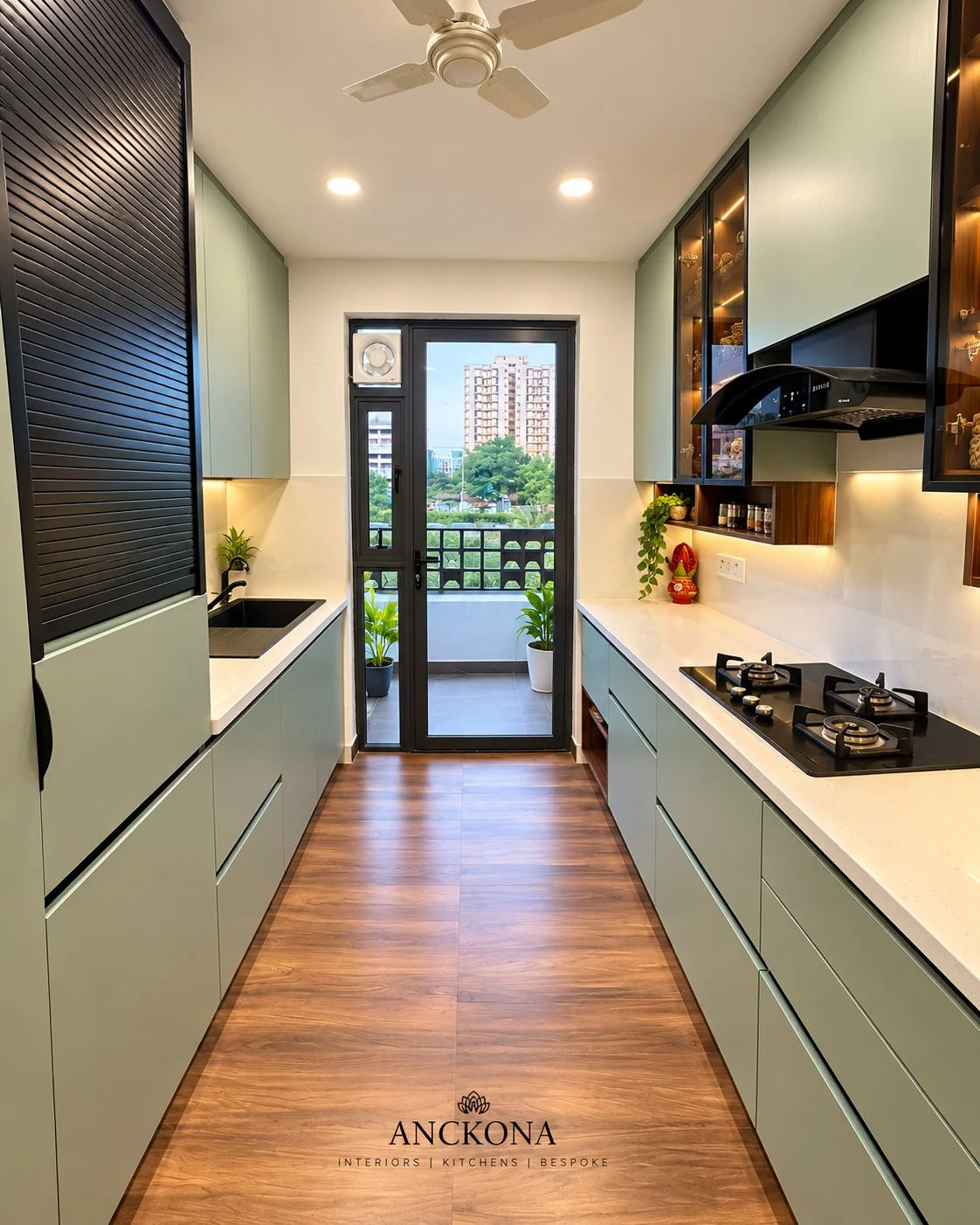 Full view of Birla home's modular kitchen